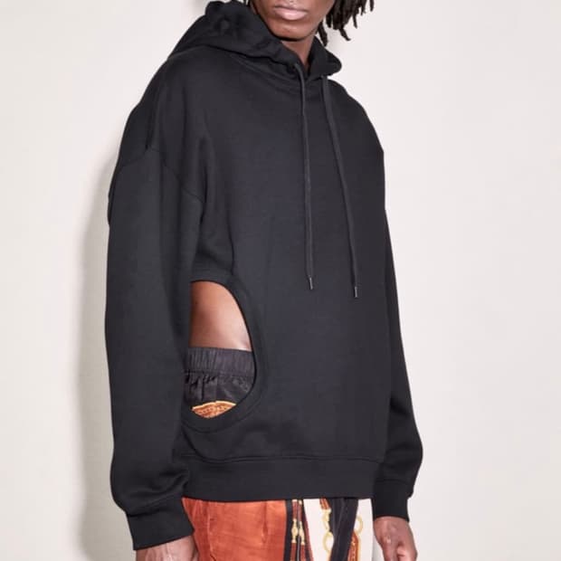 H&M toga 컷아웃 후드티