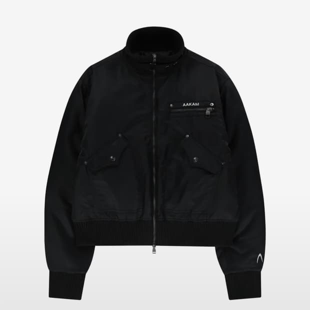 새상품) 아캄 High-Neck Bomber Jacket (Black)