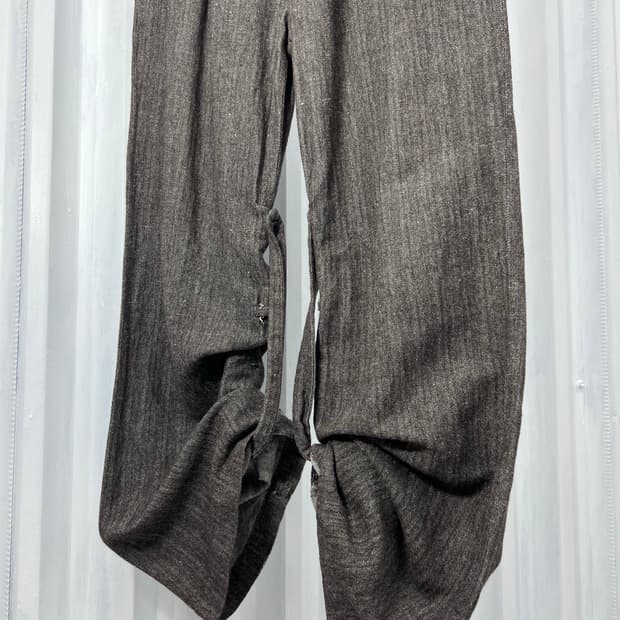 Black gold bondage pants