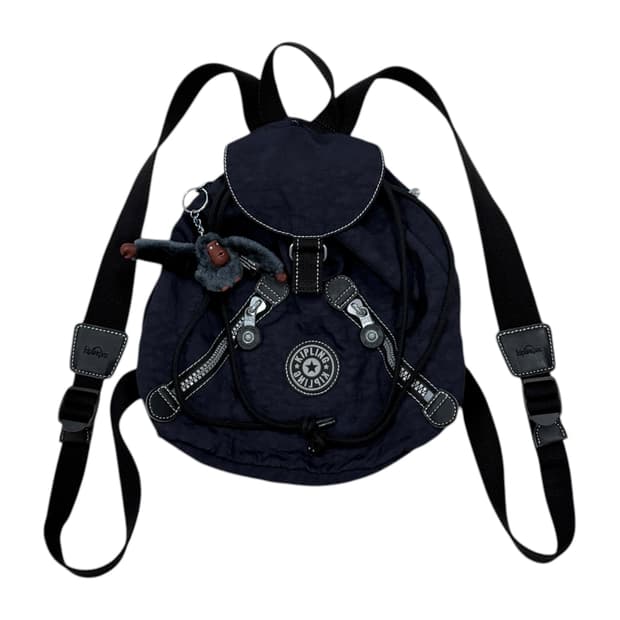 키플링 빈티지 모리걸 복조리 미니백팩 Y2K 가방 네이비