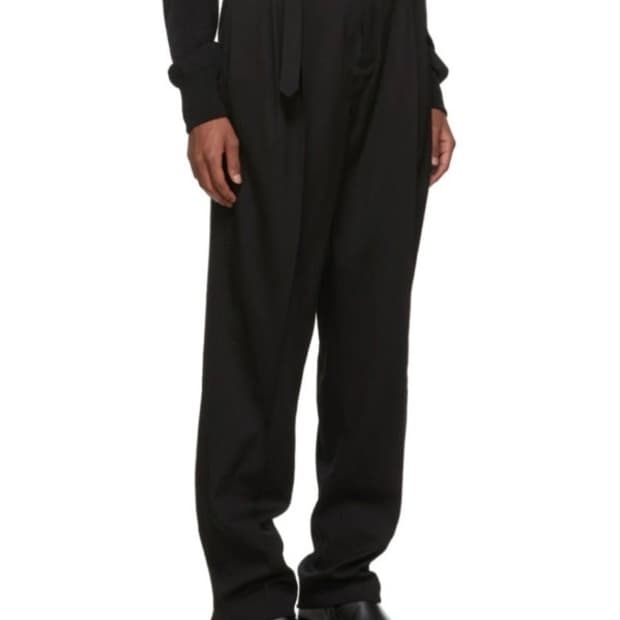 [48] 르메르 19fw 벨티드 플리츠 팬츠 블랙