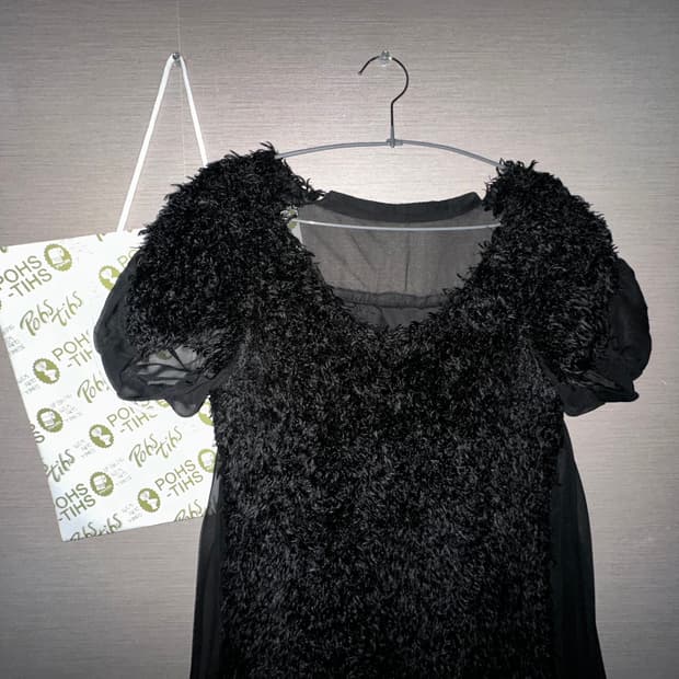 Sacai angora pleated onepiece