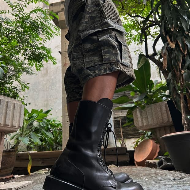 언더커버 06ss netted cargo shorts