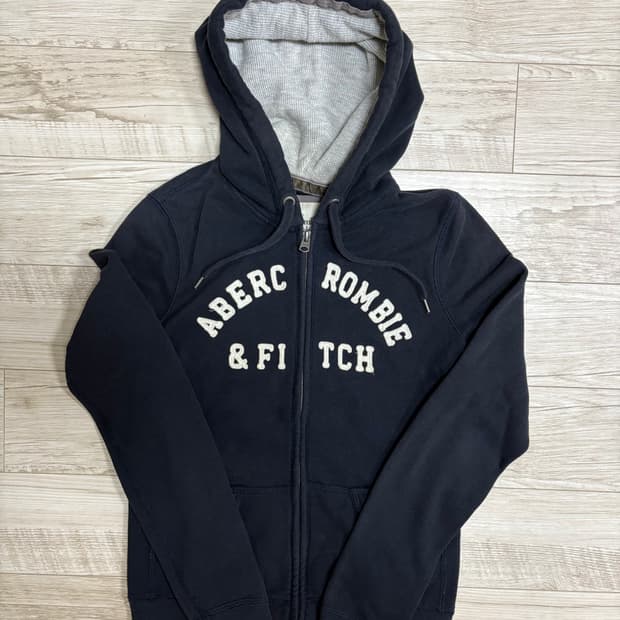 아베크롬비 딱붙핏 후드집업 네이비 m