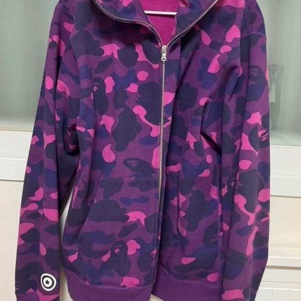 베이프 샤크 후드집업 퍼플 BAPE Color Camo Shark Ful