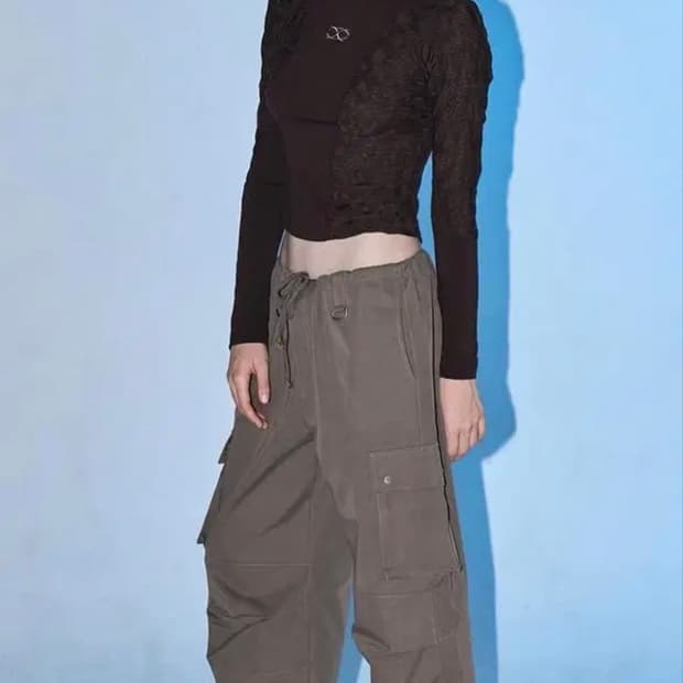 셋업이엑스이 카고팬츠 차콜