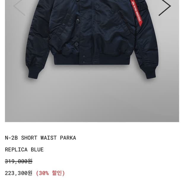 알파인더스트리 n2b 새상품