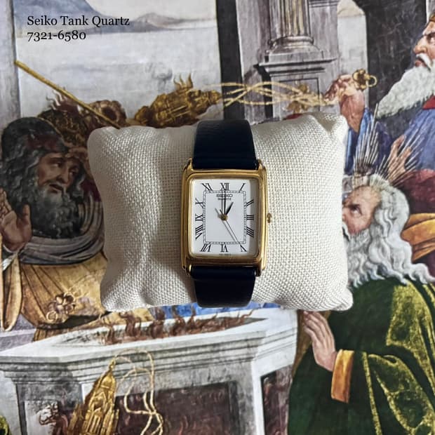 Seiko Tank Roman Quartz Watch