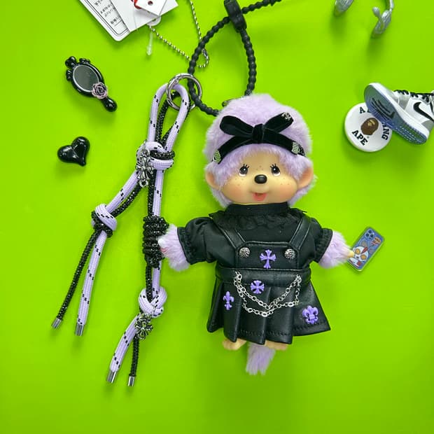 (8)정품몬치치💜힙한퍼플 고스걸 커스텀키링