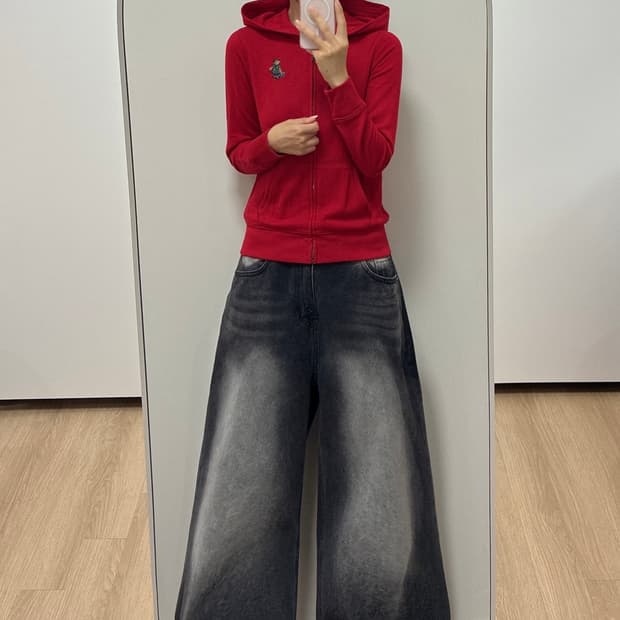 폴로 랄프로렌 폴로 베어 레드 후드집업