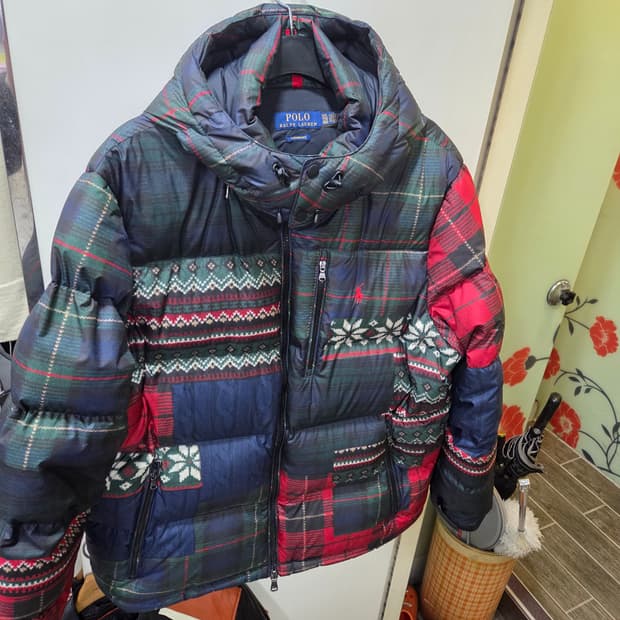 폴로 랄프로렌 패치워크 패딩