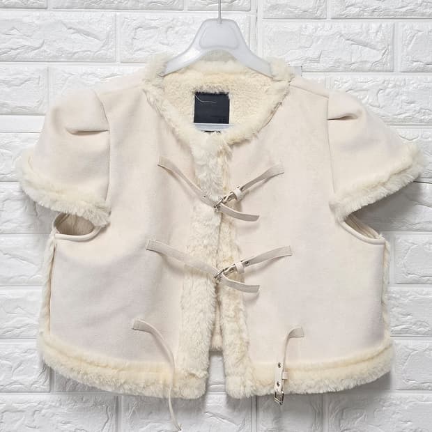 택포// 무스탕 조끼 베스트 M