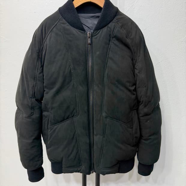 정품) 시스템옴므 한섬 블랙 봄버 구스패딩 자켓 95