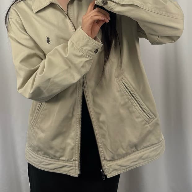 폴로 베이지 스윙톱 자켓