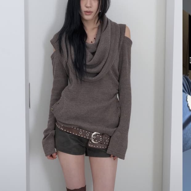 로웨어 후드 니트 판매