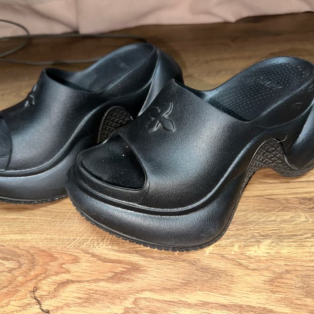 SMFK st 하이힐 웨이브 통굽 슬리퍼