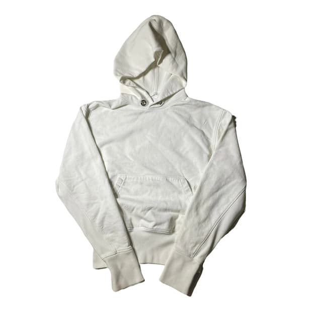  헬무트랭 스탠다드 자수 로고 후드 스웻셔츠 화이트