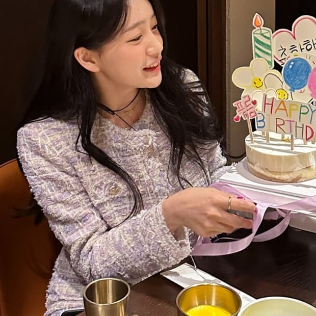 마리마켓 라벤다 생일 크롭 트위드자켓 55-66 새상품