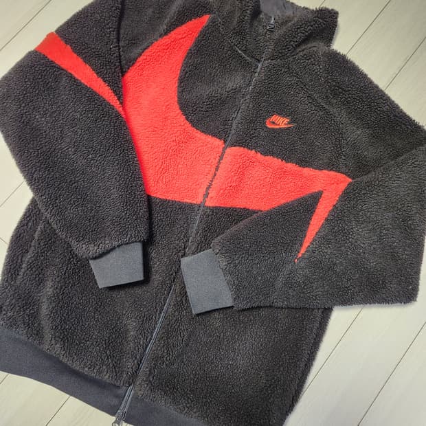 나이키 빅스우시 보아 플리스 풀집 재킷, 스우시 집업 리버시블 양면 자켓