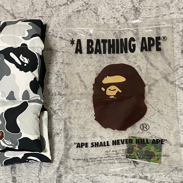 [OS] 베이프 ABC 카모 포켓 플리스 머플러 그레이