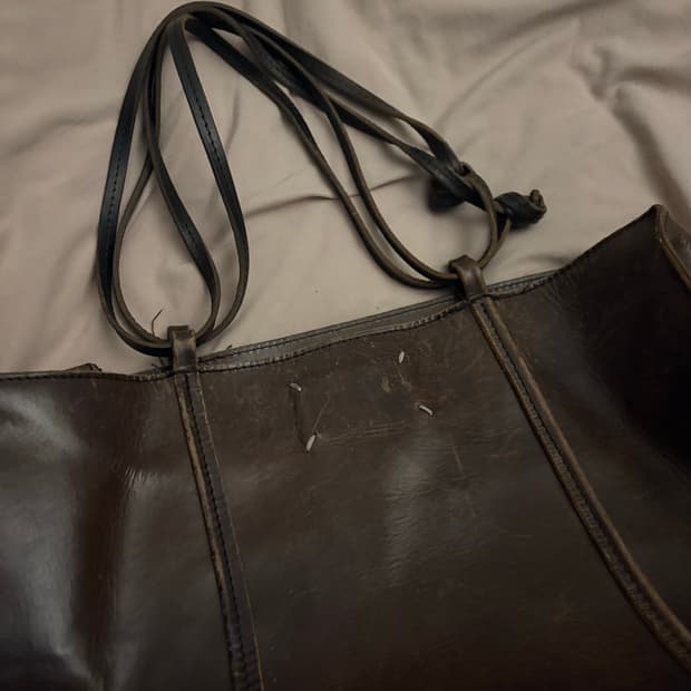 메종마르지엘라 2way 가죽 토트백