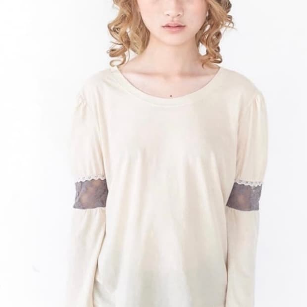 샵페어리 퍼프 레이스 트리밍 탑