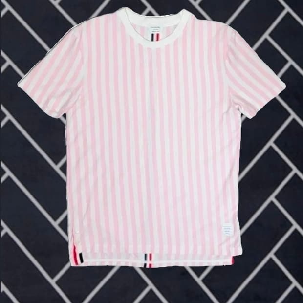 톰브라운 스트라이프 삼선 반팔티