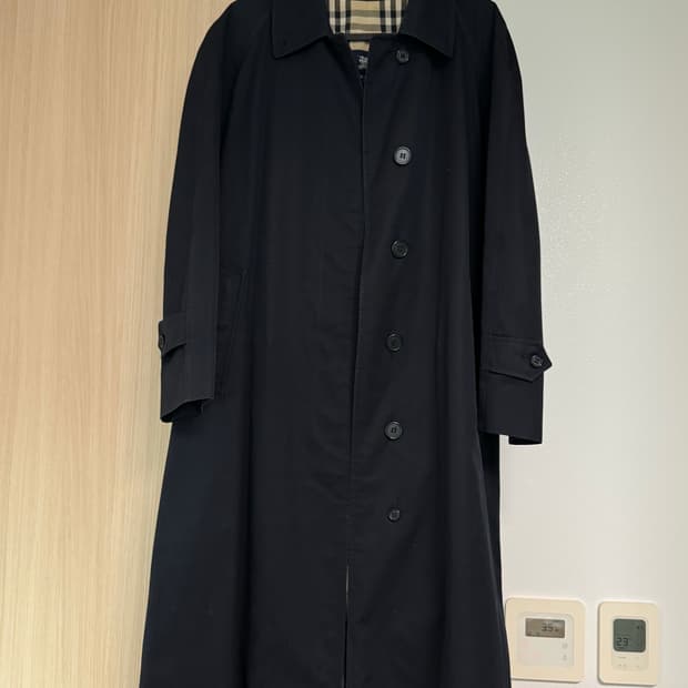 버버리 빈티지 블랙 트렌치 코트 