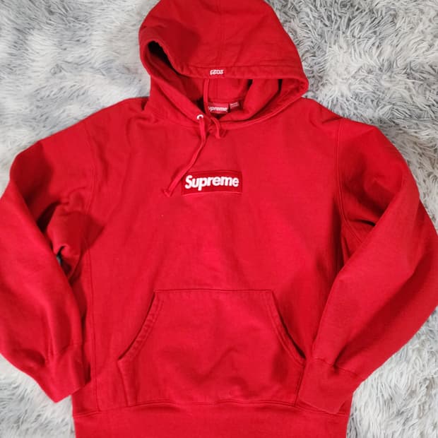 슈프림 박스 로고 2023 후드티 레드