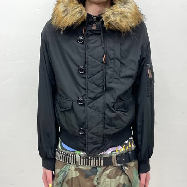 Big Hoodie Black Padded Jacket 