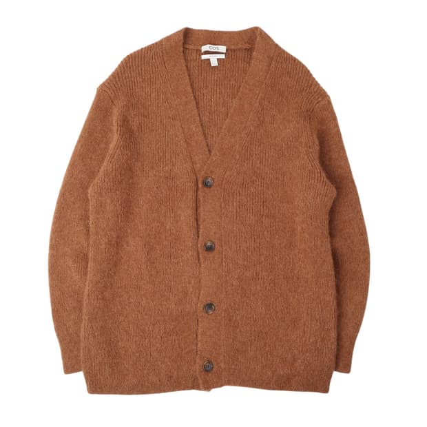 Cos 코스 브라운 알파카 울 가디건