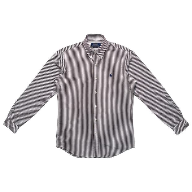 폴로랄프로렌  클래식핏 스트라이프 셔츠 화이트&브라운 S