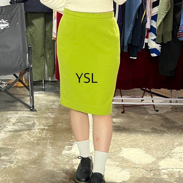 Yves Saint Laurent 입생로랑 울 혼방 스커트