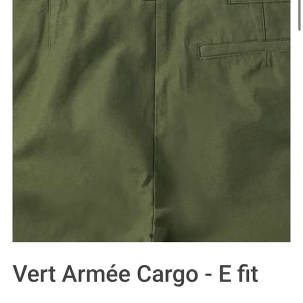 Mer  Mer Vert Armée Cargo - E fit  30 