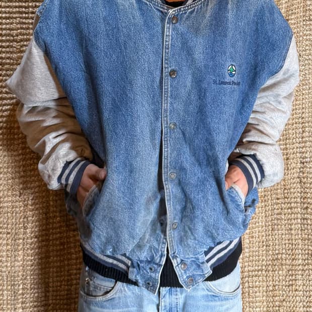 빈티지 데님 바시티