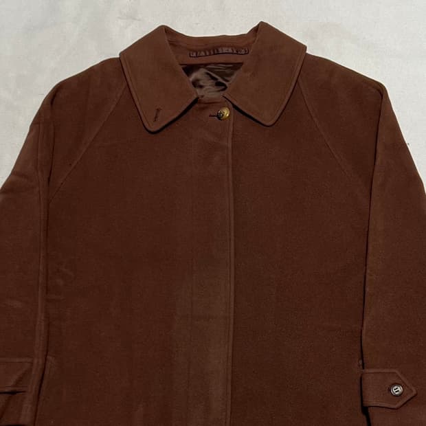 M 버버리 브라운 울 코트