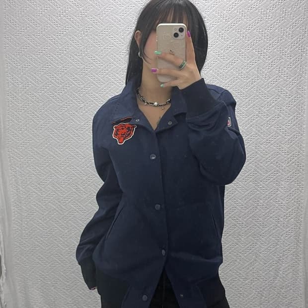 뉴에라 시카고 베어스 바시티 봄버 자켓 M C07093