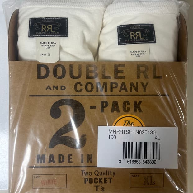 RRL 가먼트다이 투팩 티셔츠 웜화이트 더블알엘 반팔티