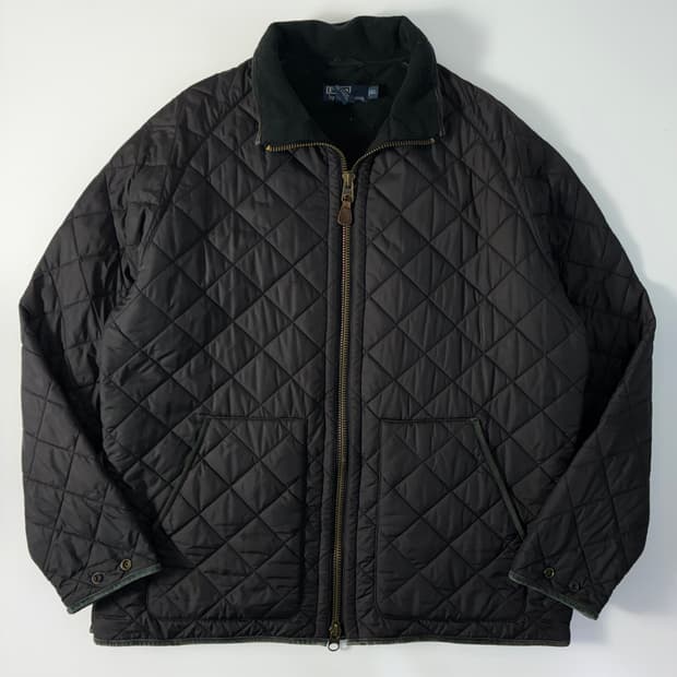 Polo 폴로 랄프로렌 2-way 블랙 퀼티드 자켓