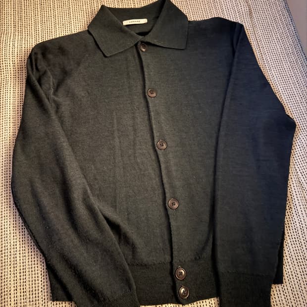 [S]르메르 컨버터블 칼라 니트 셔츠 블랙