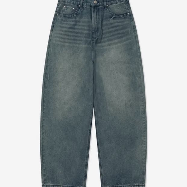 데미지 워시드 데님