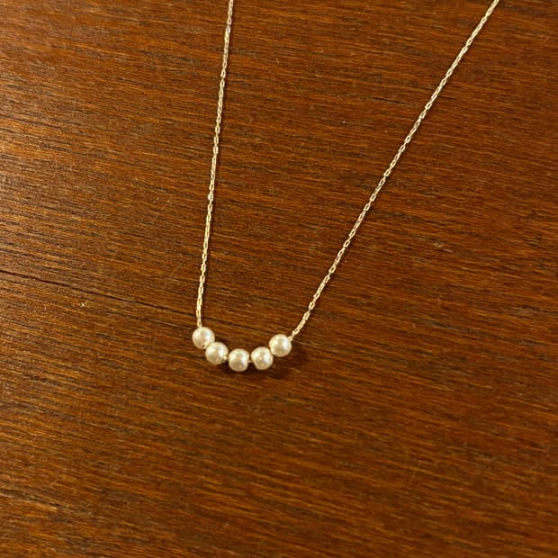 새상품 신주 진주 골드 목걸이