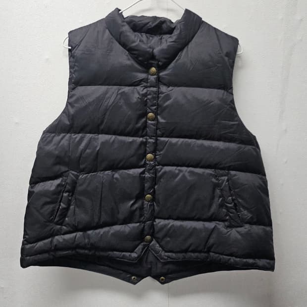 블랙 패딩 조끼 베스트 L
