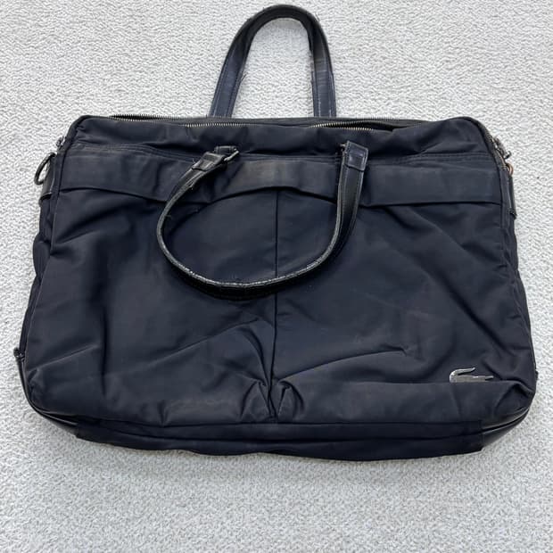 F 라코스테 블랙 나일론 서류 가방 0409E