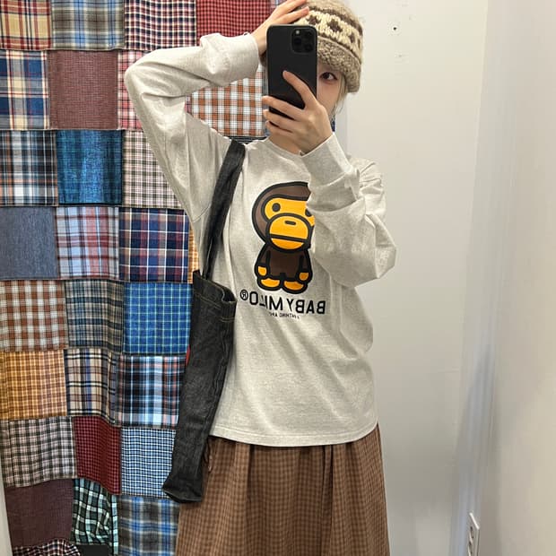 베이프 마일로 멜란지 롱슬리브