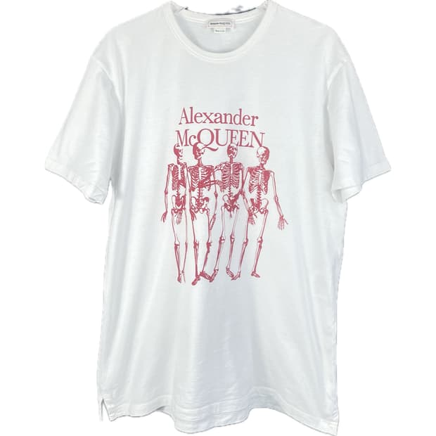 [M] 알렉산더 맥퀸 스켈레톤 프린팅 반팔 티셔츠