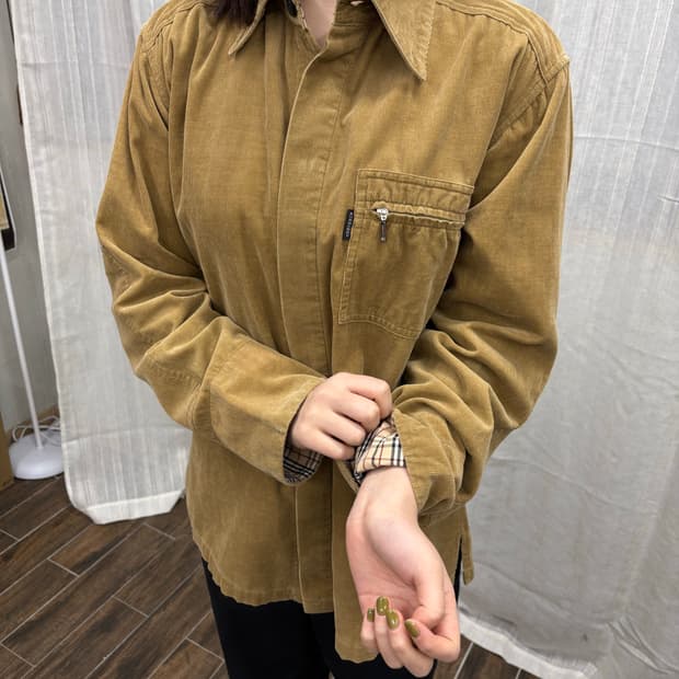 버버리 블랙라벨 코듀로이 셔츠 자켓 Burberry Black Label