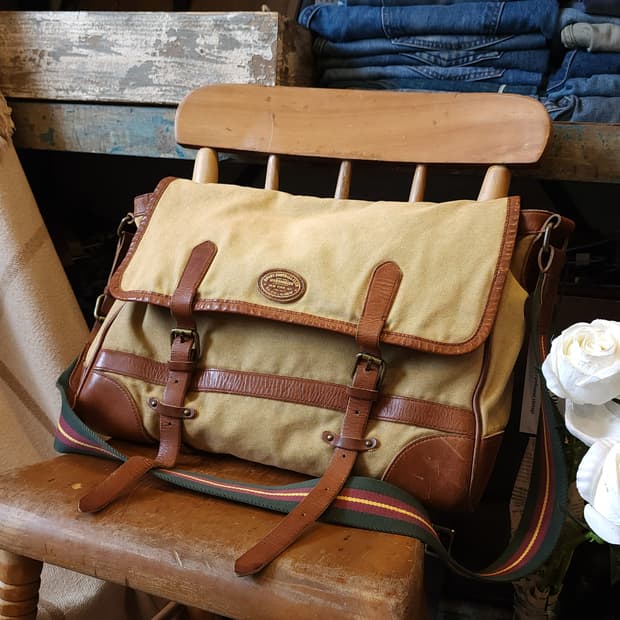 폴로 랄프로렌 메신져백 크로스백 캔버스 레더 럭비