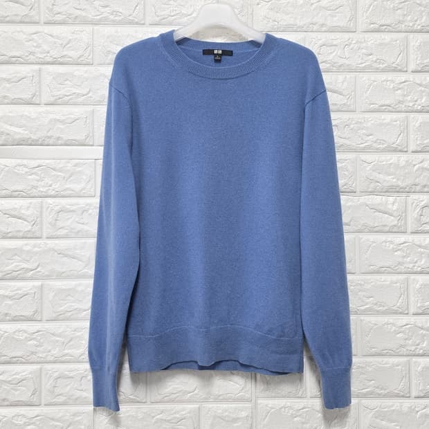 캐시미어100 니트 L 블루