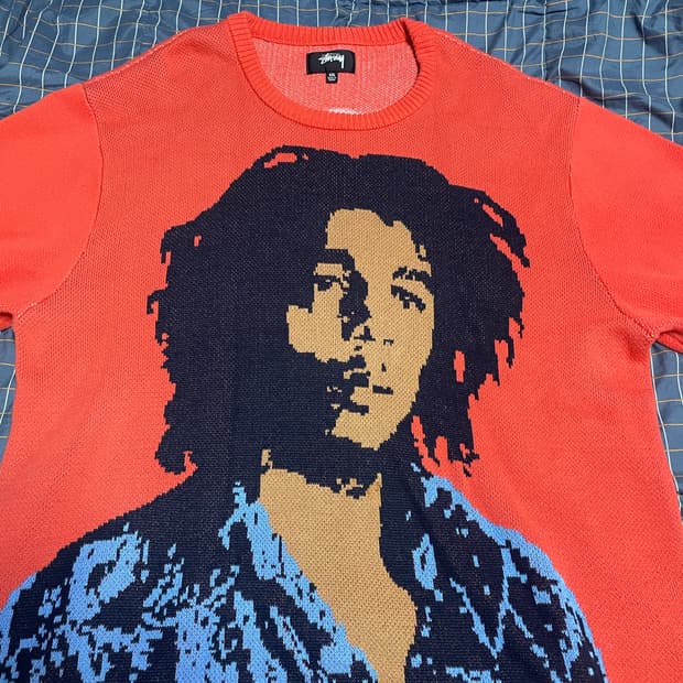 스투시 밥말리 니트 XXL 